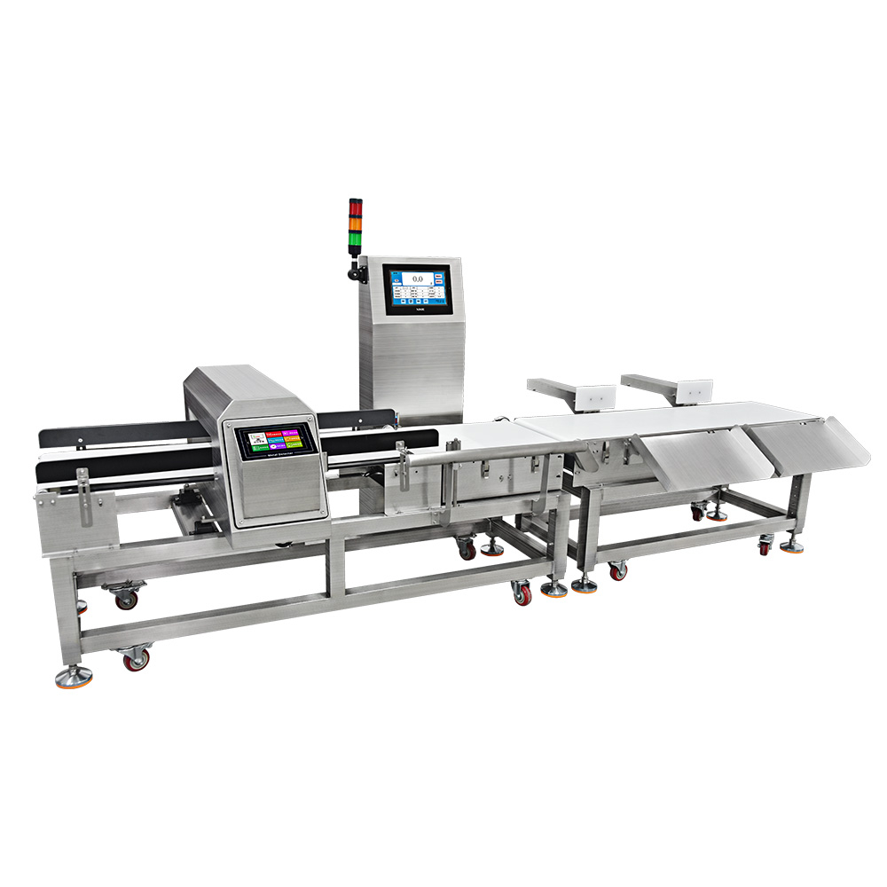 CQ-XP210-910K Food Industry Conveyor Belt Metal Detector Combined Checkweigher