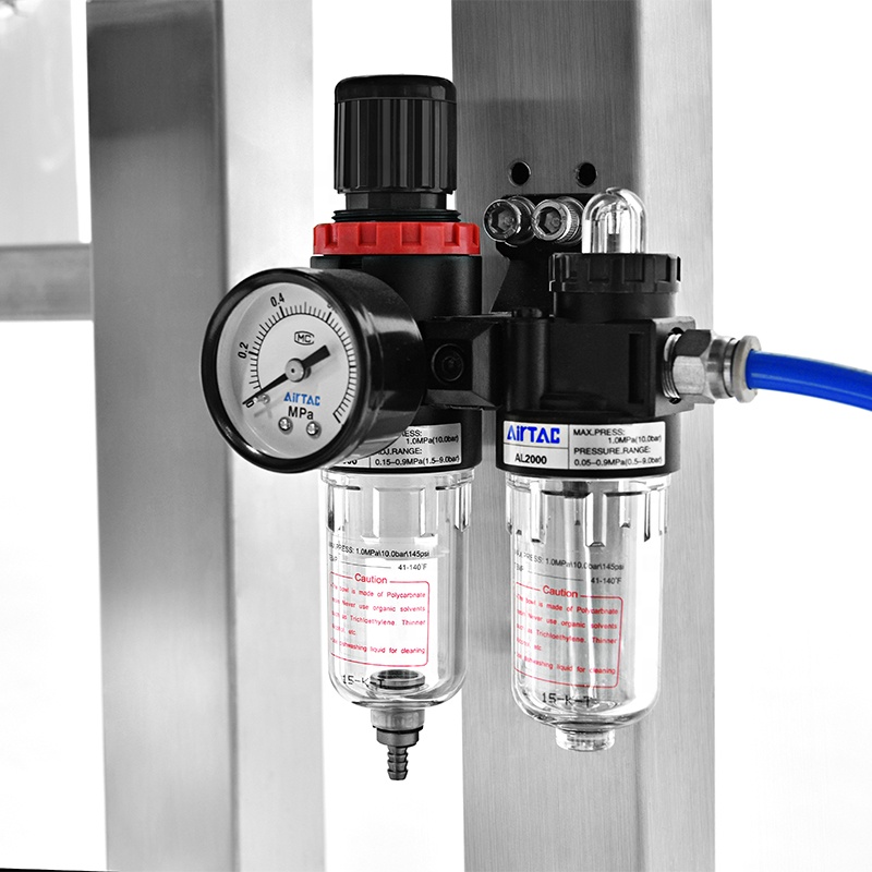 Pneumatic air treatment unit for reject cylinder