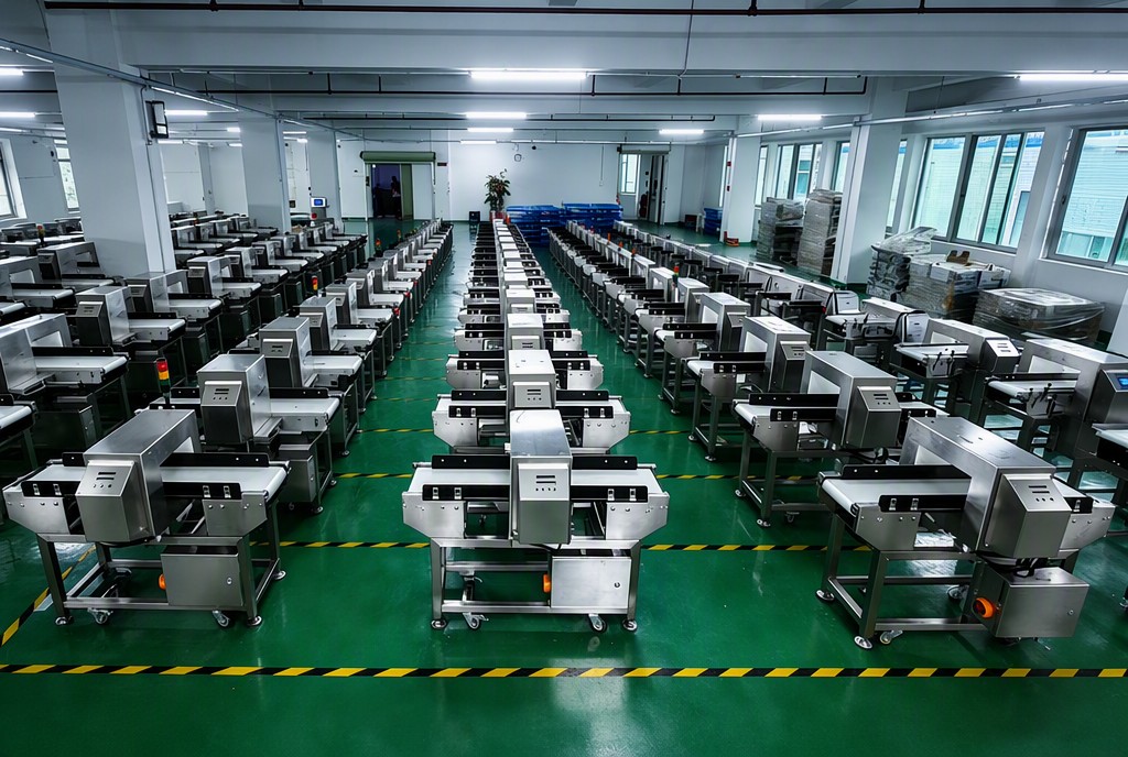 Chaoqiang factory floor with rows of inspection machines