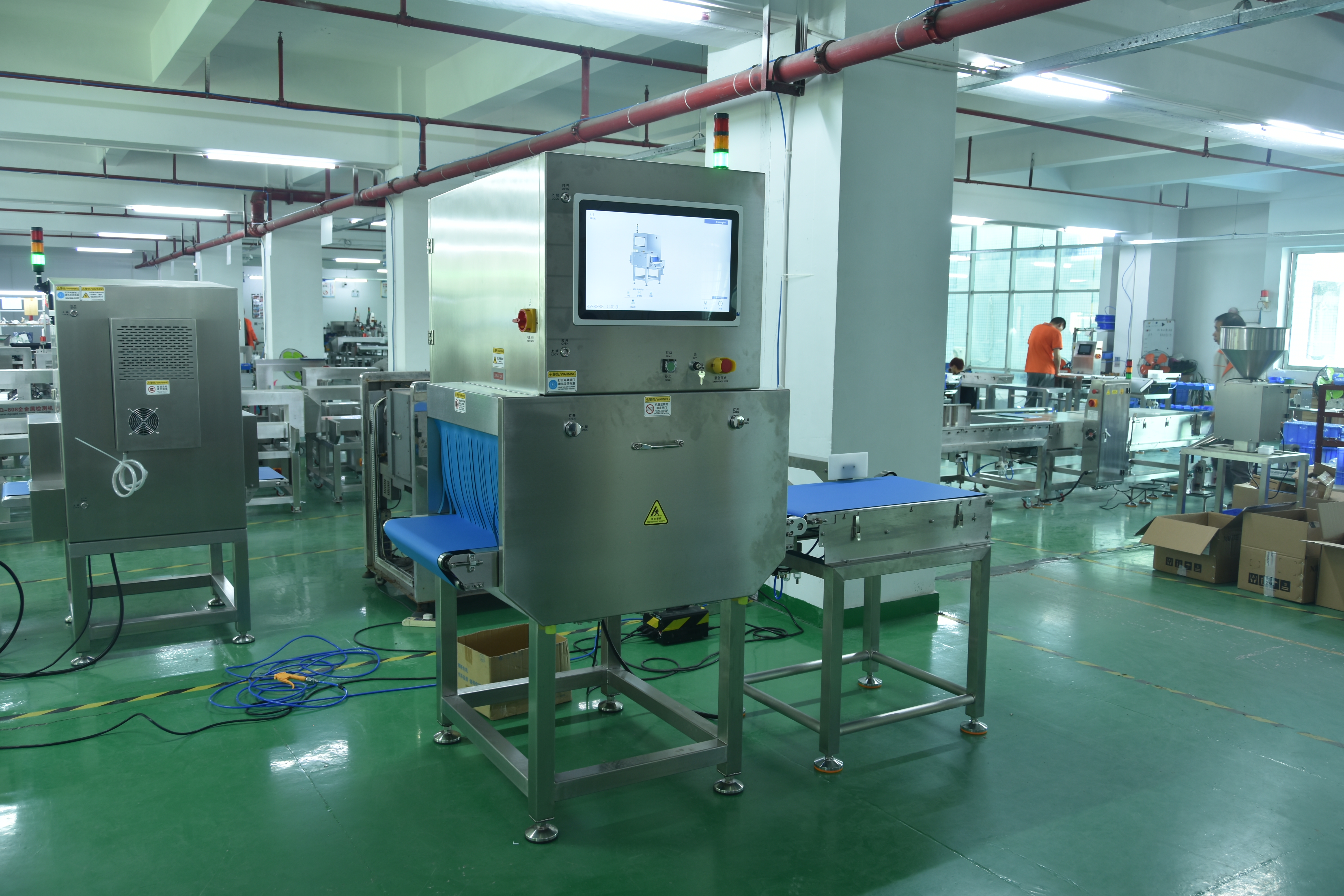 X-Ray Inspection System with Pusher Rejection for Large Cartons for Heavy Packaged Food Lines