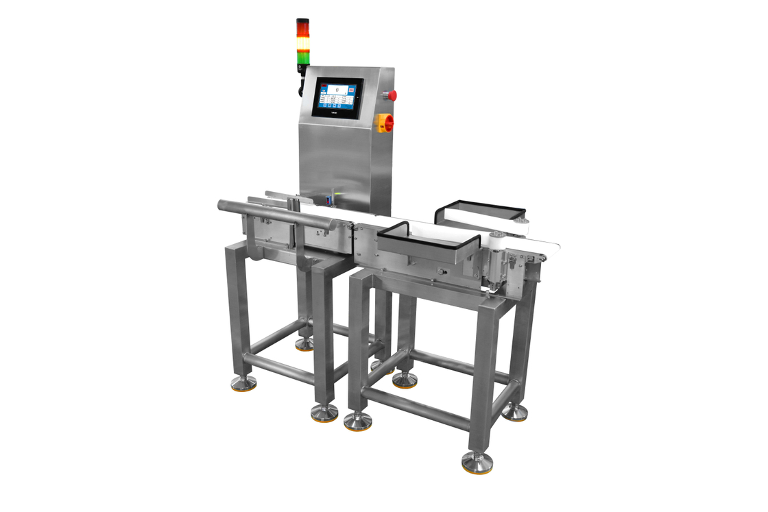 High-Speed Checkweigher with Swing Arm Rejection for Food & Pharma
